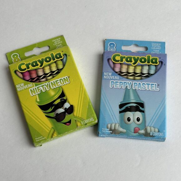 Crayola Crayons RARE Limited Edition 2013 Colors Nifty Neon & Peppy Pastels NIB - Picture 2 of 7